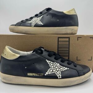 Golden Goose Black & Gold Star Sneakers, Limited Edition Nordstrom, $850, EU 37